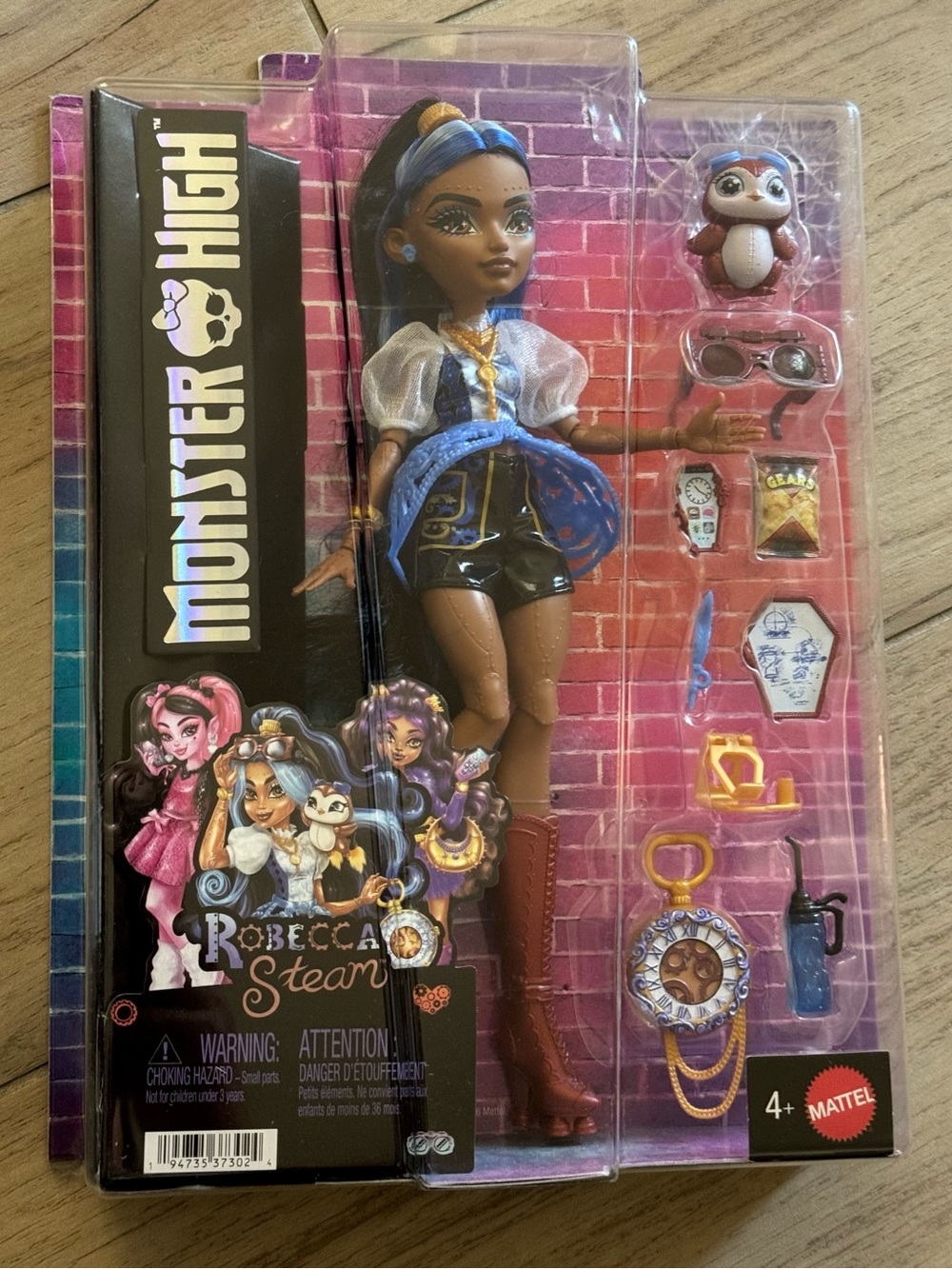 Monster High Rebecka Steam Doll with Blue and Gold Accents NEW IN BOX
